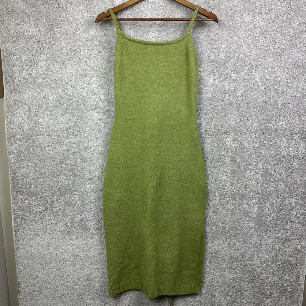 Line and Dot Megan Wrap Dress Chartreuse Size XS Wraparound Waist Tie